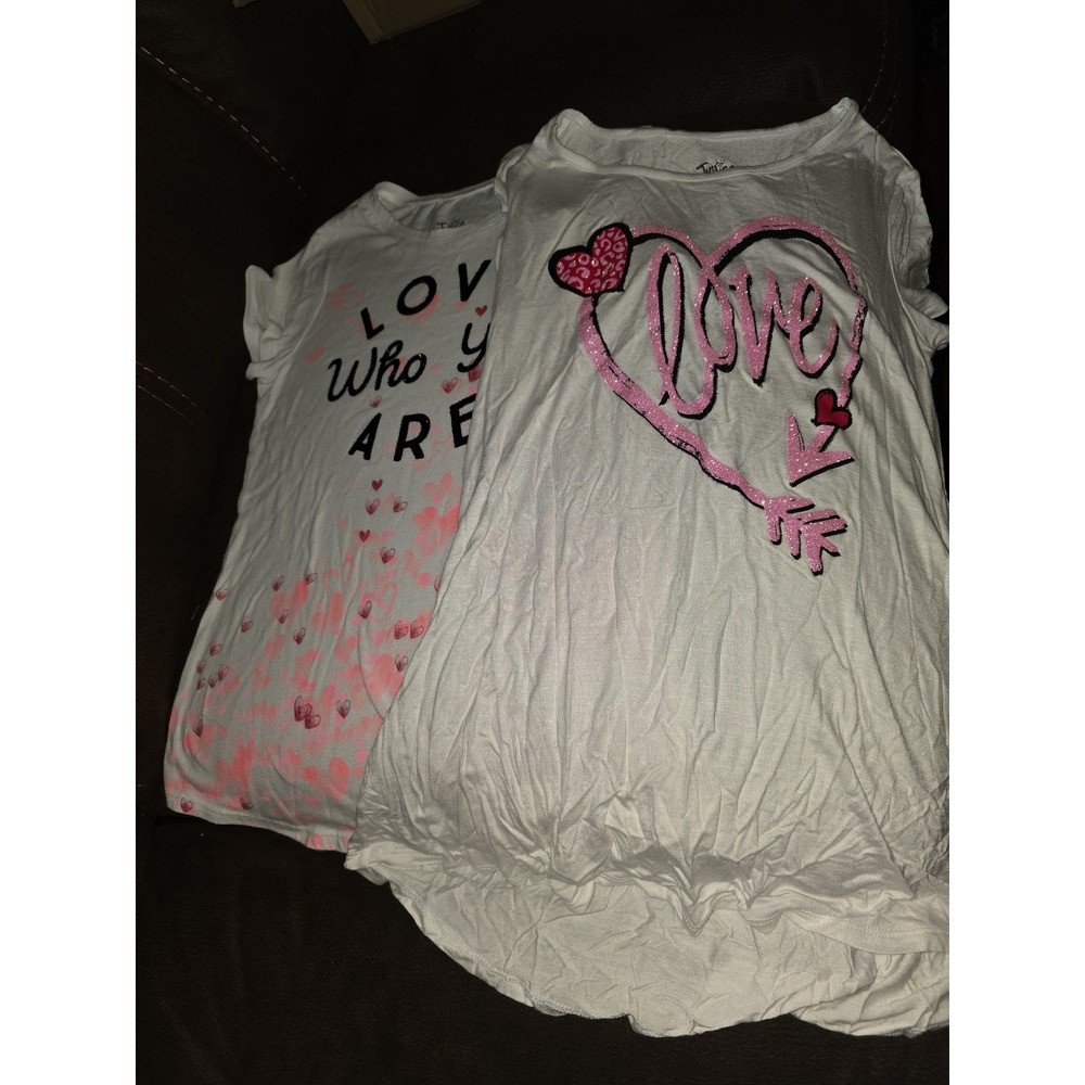 Justice valentine's day love heart tops size 12 love who you are